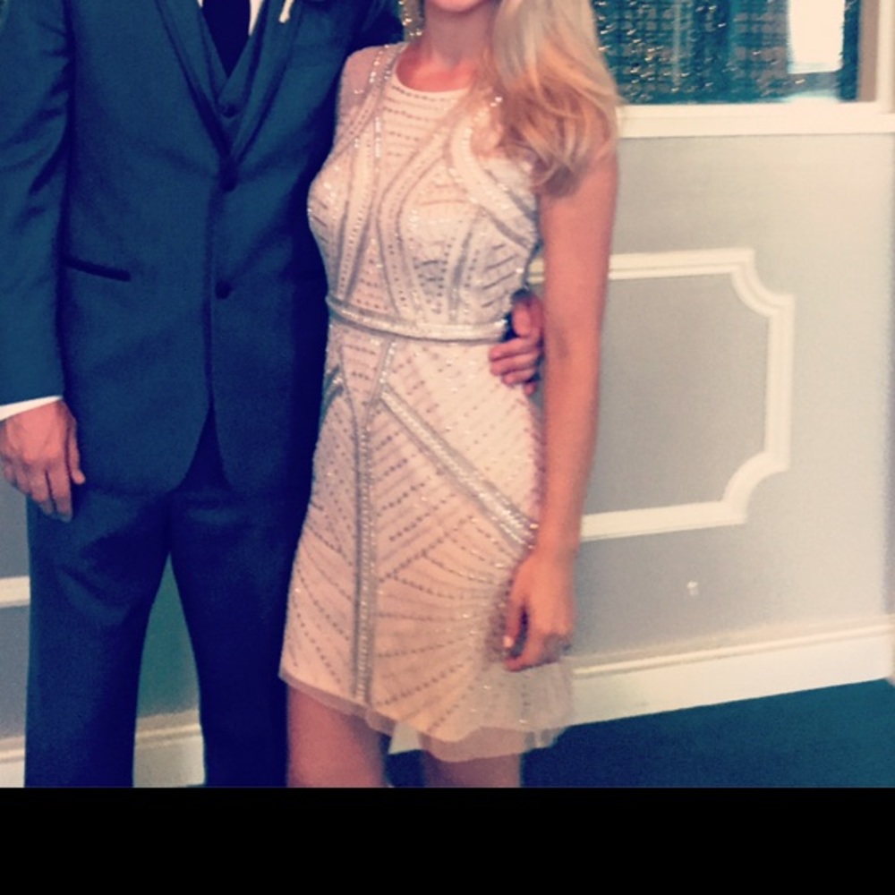 Beaded blush dress